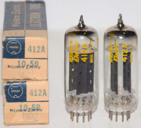 (!!) (Best Pair) 412A Western Electric NOS 