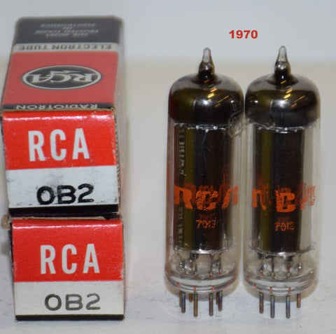 (!!) (Recommended Pair) 0B2 RCA NOS 1970 (neon gas)