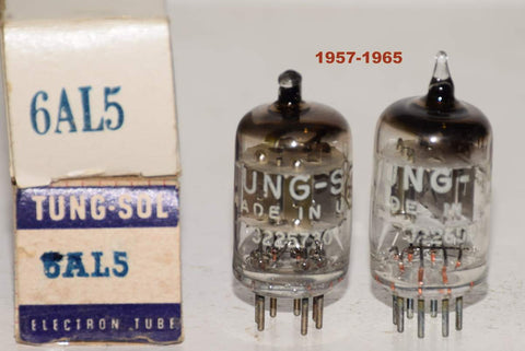 (!!!) (Best Pair) 6AL5 Tungsol NOS 