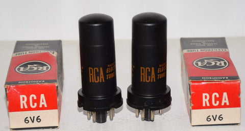 (!!!!) (Best RCA Pair) 6V6 RCA metal can NOS 1962 (38ma and 39ma)