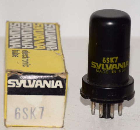 6SK7 Sylvania NOS 1970 era (8.5ma)