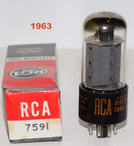 7591 Westinghouse branded RCA NOS 1963 (51.5ma, Gm=9050)