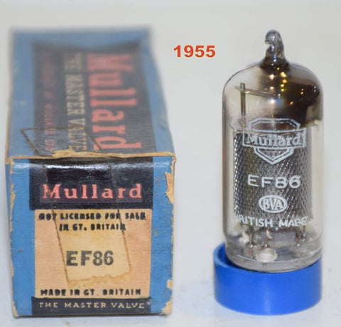 (!!!!) (Best EF86 1955) EF86 Mullard UK mesh shield NOS 1955 (4.1ma)