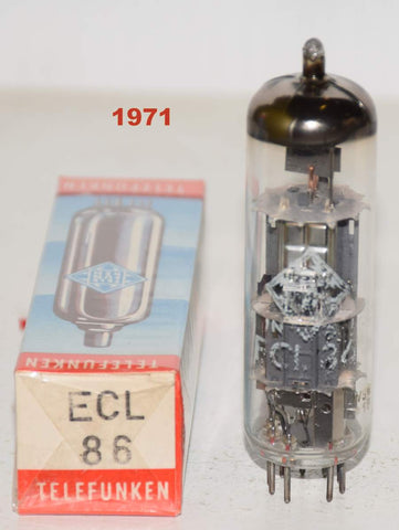 (!!!!) (2nd Best Single) ECL86=6GW8 Siemens Halske branded Telefunken Germany NOS 1971 (1.1/36.5ma)