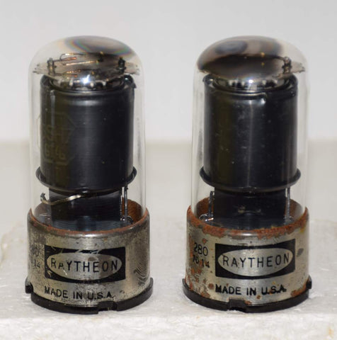 (!!) (1 Pair) 6SH7GT Ken Rad 1950's rebranded Raytheon NOS 1970 (12.0ma and 12.8ma) (close Gm)