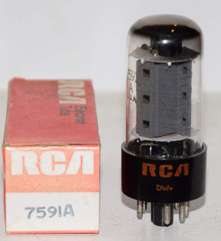 7591A Sylvania branded RCA NOS 1972 (72ma, Gm=10,600)