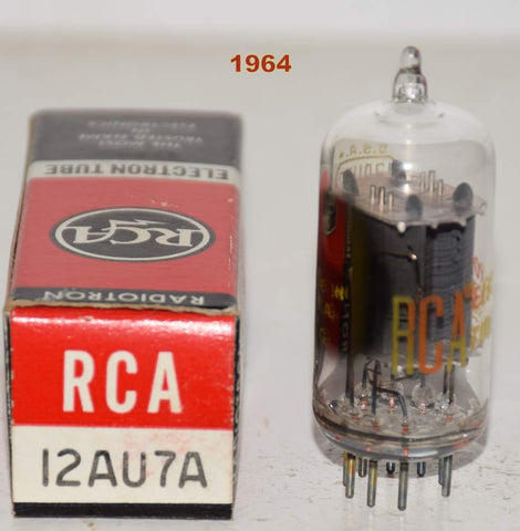 (!!!) (Best Single) 12AU7A RCA clear top NOS 1964 (8.4/8.6ma) (same Gm)