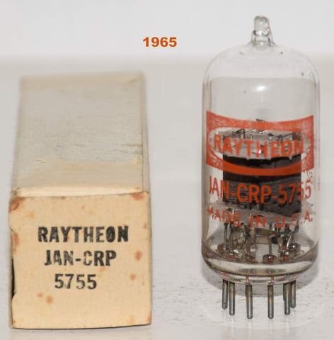 (!) (SINGLE) JAN-CRP-5755=420A Raytheon clear top NOS 1965 (1.6/1.5ma)
