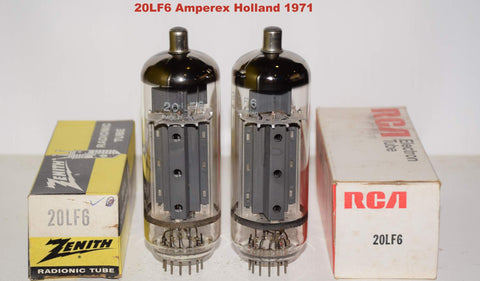 (!!) (BEST PAIR) 20LF6 Holland NOS 1971 in Zenith and RCA boxes (101/60 and 102/60)