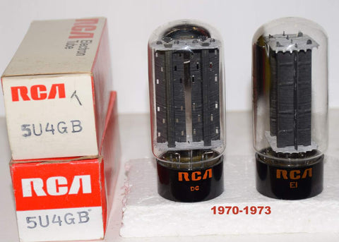 (!!!!) (Best Pair) 5U4GB RCA NOS 1970-1973 (62-62/40 and 60-60/40)