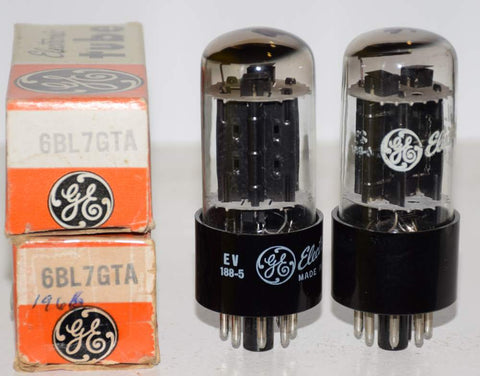 (!!) (recommended Pair) 6BL7GTA GE NOS 1966-1970 (47/50ma and 42/51ma)
