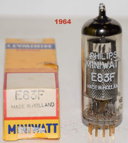 E83F=6689 Philips Miniwatt SQ Holland NOS 1964 (10.5ma)