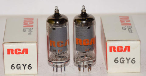 (!) (BEST PAIR #3) 6GY6 RCA NOS 1971 (82/60 and 83/60)