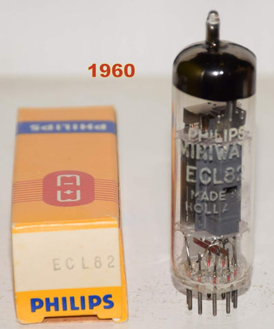 (!) (SINGLE) ECL82 Philips Miniwatt Holland NOS 1960 (0.8ma and 37ma)