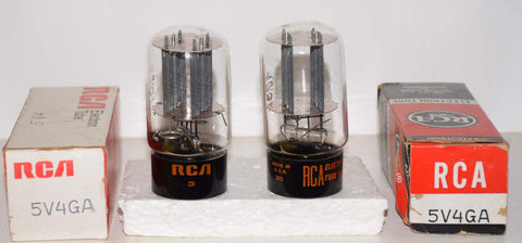 (!!!!) (PAIR) 5V4GA RCA NOS gray plates 1967-1971 slightly tilted glass (60-60/40 and 59-59/40)