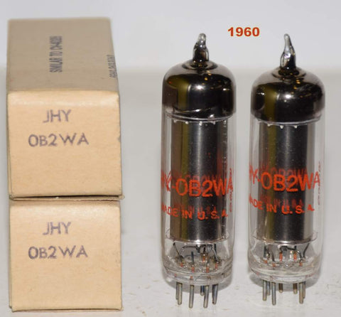 (!!!) (BEST PAIR) JHY-0B2WA CBS NOS 1960 (neon gas) (1 pair)