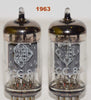 (!!!!!) (2ND BEST PAIR) 12AU7=ECC82 Telefunken Germany smooth plates NOS 1963 1-5% matched (9.4/9.4ma and 9.5/9.0ma)