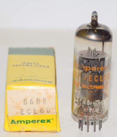 6AB8=ECL80 Amperex by Siemens Germany low hours/tests like new 1970 (67/35 and 32/20)