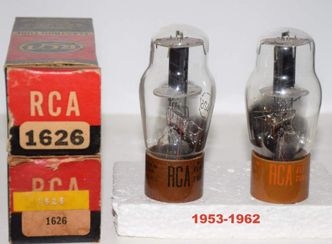 (!!) (Recommended Pair) 1626 RCA NOS 1953-1962 (37ma and 38ma)