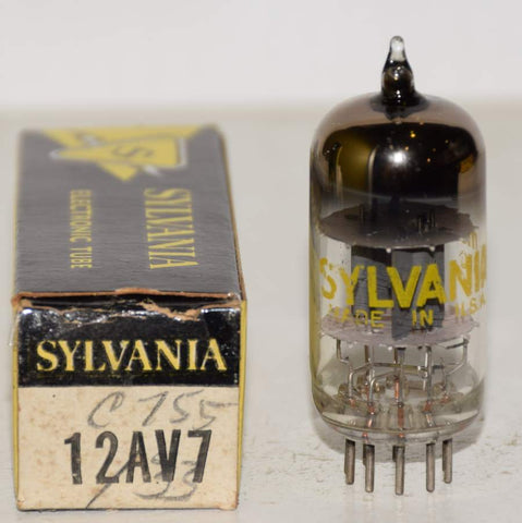 (!) (Single) 12AV7 Sylvania NOS 1960's (16.5/21.2ma)