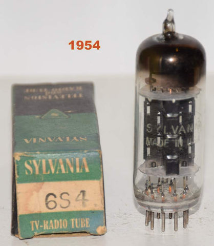 6S4 Sylvania black plate triple mica NOS 