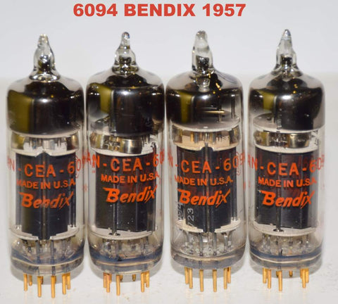 (!!!!) (Best 6094 Quad) JAN-CEA-6094 Bendix gold pins NOS 1957 (55/57/57/58ma)