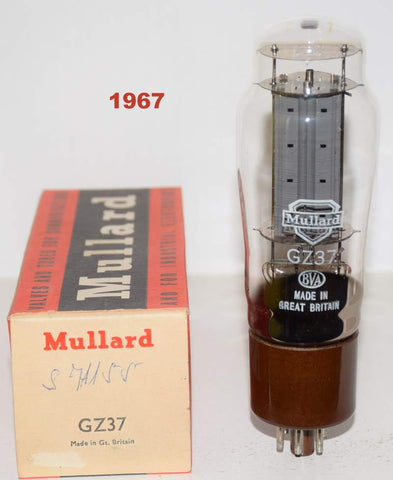 (!!!!) (Best Single 1967) GZ37 Mullard UK NOS 1966 (50/40 and 50/40) (can make pair with another single from 1967)