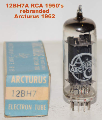 (!!!!) (Recommended Single) 12BH7A RCA black ribbed plates 