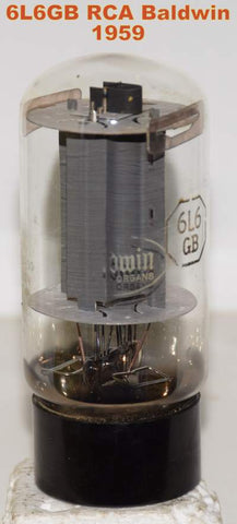 (!) (SINGLE) 6L6GB RCA Baldwin gray plate used/good 1959 (65ma)