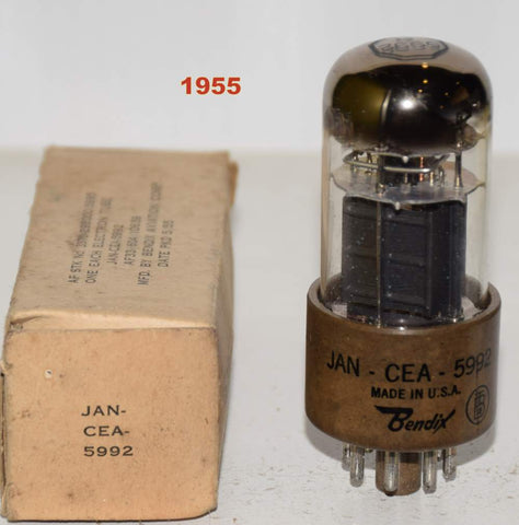 (!!!!) (BEST SINGLE) JAN-CEA-5992=6V6GT Bendix NOS 1955 (51.6ma) (rare)