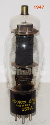 350A Western Electric used/good 85% 1947 (78.2ma and Gm=7400)