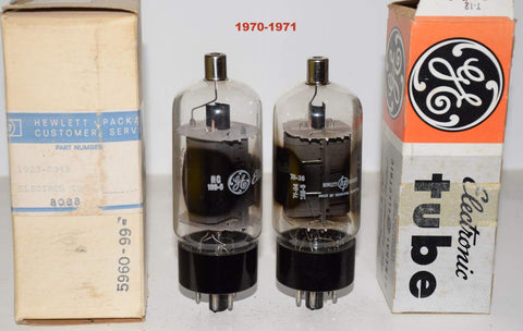 (!!) (Recommended Pair) 8068 GE Hewlett Packard scratch on glass and GE NOS 1970-1971 (46.5ma and 48ma) (Highest Ma)