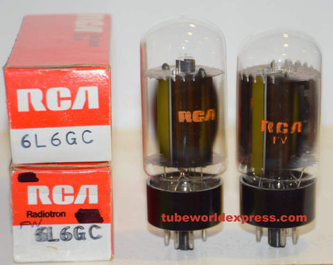 (!!!!!) (Best RCA Pair) 6L6GC RCA black plate NOS 1960's (81ma and 87ma) (Fender, Mesa, Donna Hopkins ampeg amp)