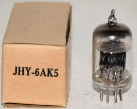 JHY-6AK5 Hytron black plate NOS 1952 faded printing (6.0ma)
