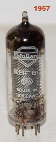 EBF80=6N8 Mullard Holland low hours/tests like new 1957