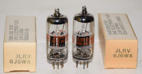 (!!!) (Recommended Pair) JLRV-6J6WA GE Canada NOS 1960's (6.4/6.6ma and 6.6/6.5ma)