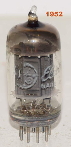 (!!!) (Good Value Single) 12AX7 GE tall narrow ribbed plates used/good 