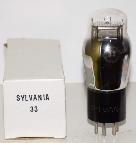 33 Sylvania engraved base NOS 1940 era