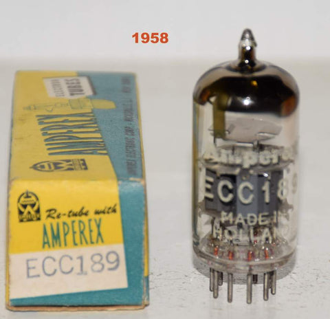 (!!) (Best Single 1958) ECC189=6ES8 Amperex Holland 