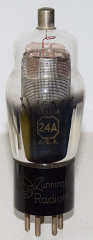 24A RCA Cunningham ST-shape used/tests like new 1940's (49/25 and 4.8ma Gm=1200)