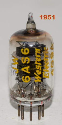 6AS6=409A Western Electric used/tests like new 1951 (5.4ma)