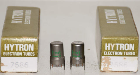 (!) (PAIR) 7586 Hytron by Sylvania NOS 1960's (86/60 and 88/60)