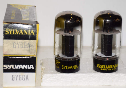 (!!) (Recommended Pair) 6Y6GA Sylvania NOS same build (51ma and 55.5ma)