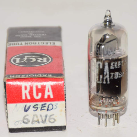 6AV6 RCA used/good 1960 era (0.9ma)