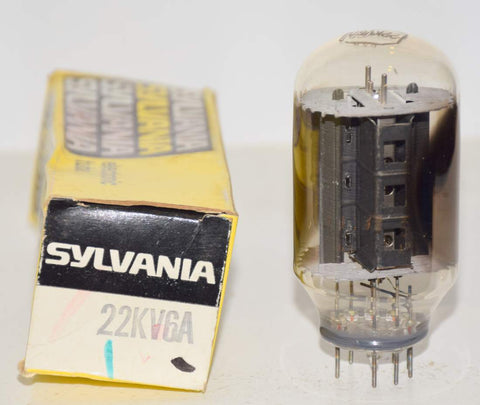22KV6A RCA branded Sylvania black plate low hours/like new (93/60)