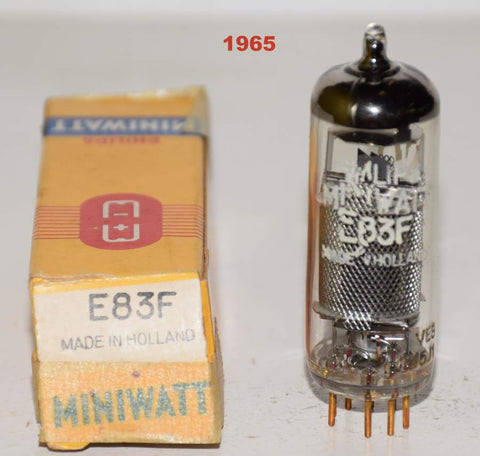 E83F=6689 Philips Miniwatt Holland Gold Pins NOS 1965 (11.9ma)