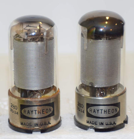 (!!) (Pair) 6SH7GT Tungsol 1940's rebranded Raytheon NOS 1970 (9.4ma and 9.0ma)