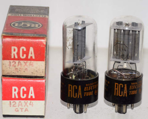 (PAIR) 12AX4GTA RCA NOS 1960 era (1 pair)