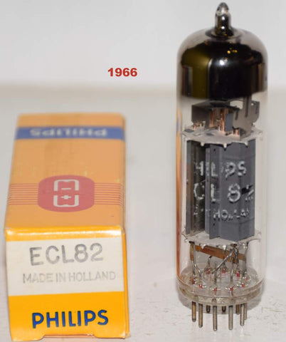 (!!!) (Best Single) ECL82=6BM8 Philips Holland NOS 1966 (2.3/55ma) (Highest mA and Gm)