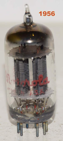 (!!!!) (Best Single 1956) 12AX7 GE Motorola tall gray ribbed plates 